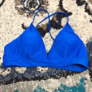 Blue bikini top
